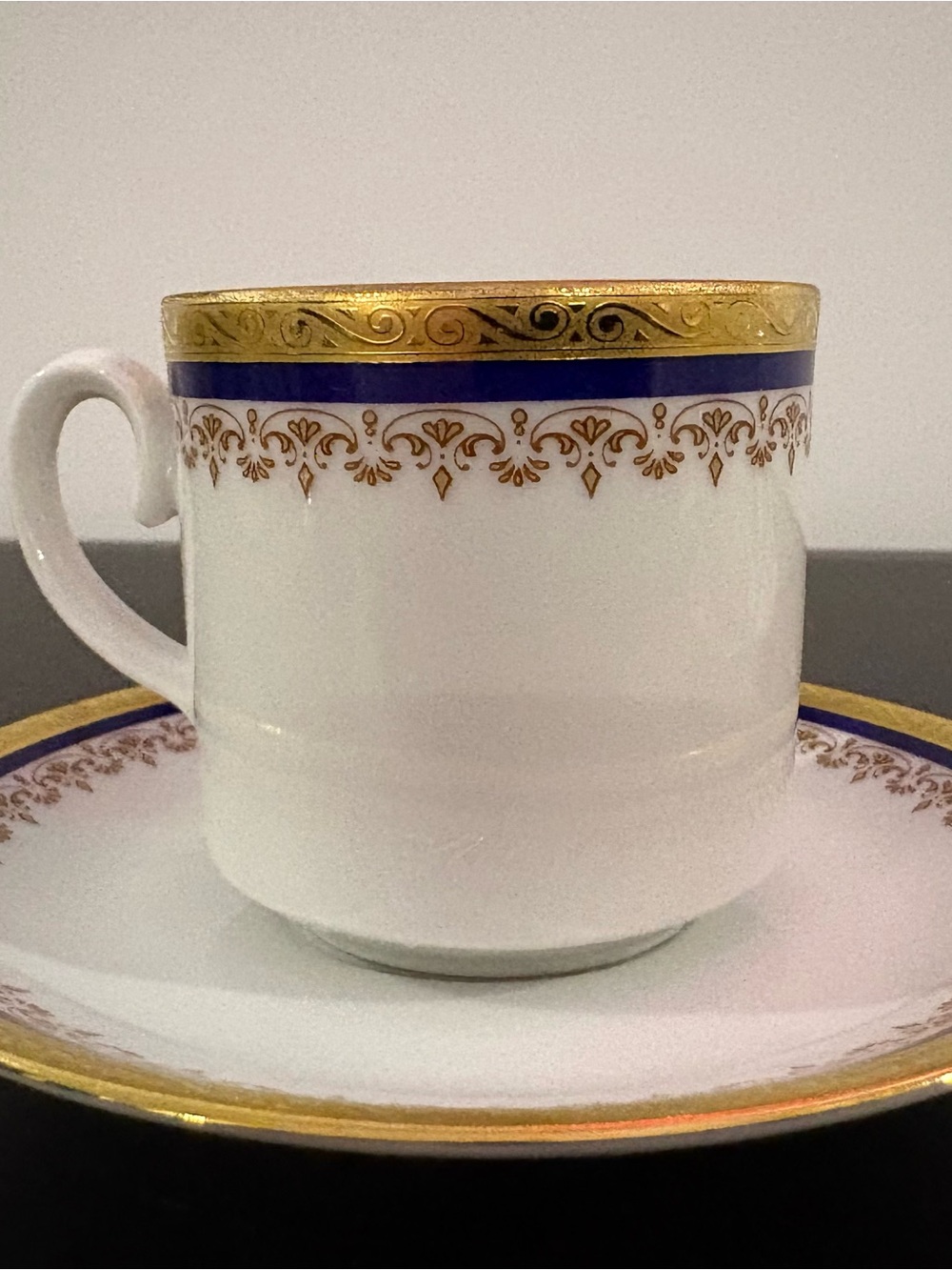 Tirschenreuth Porcelain
Demitasse Cup & Saucer
Bavaria Germany cobalt blue gold - Picture 2 of 10